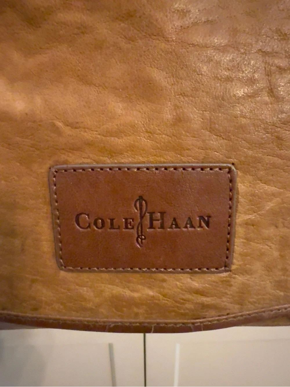 Vintage  Cole Haan Brown Leather Messenger Bag